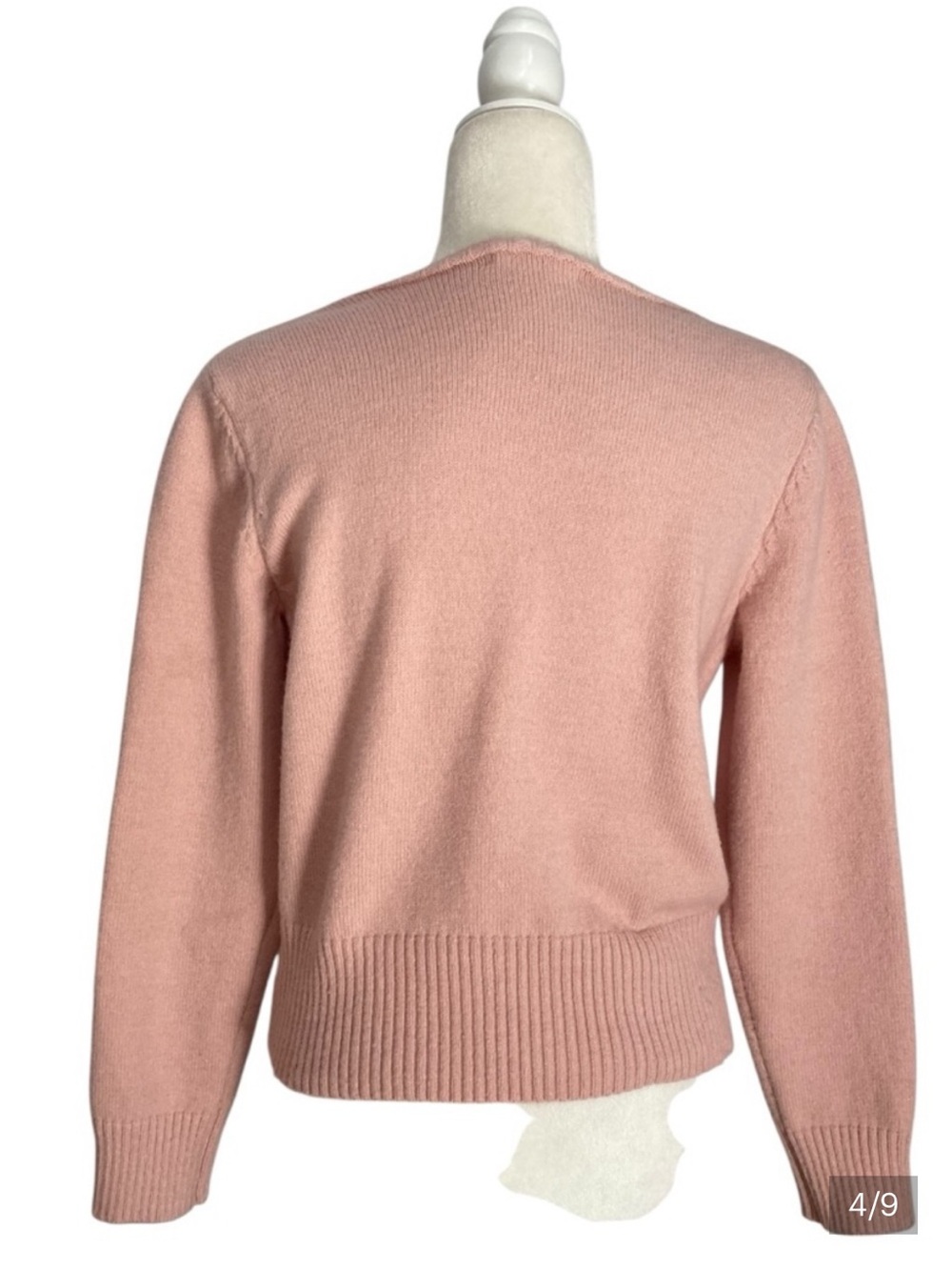 THE LIMON Blush Pink Cardigan Natural Button Soft Knit Sweater Size S/M - Picture 4 of 9